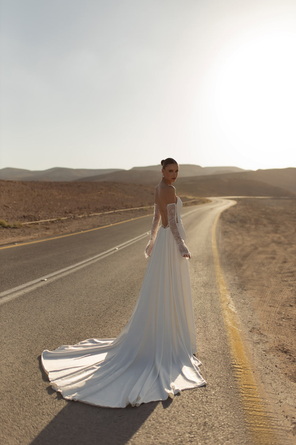 Kim #MB24-27A with Overskirt – Julie Vino Mimosa Wedding Dress
