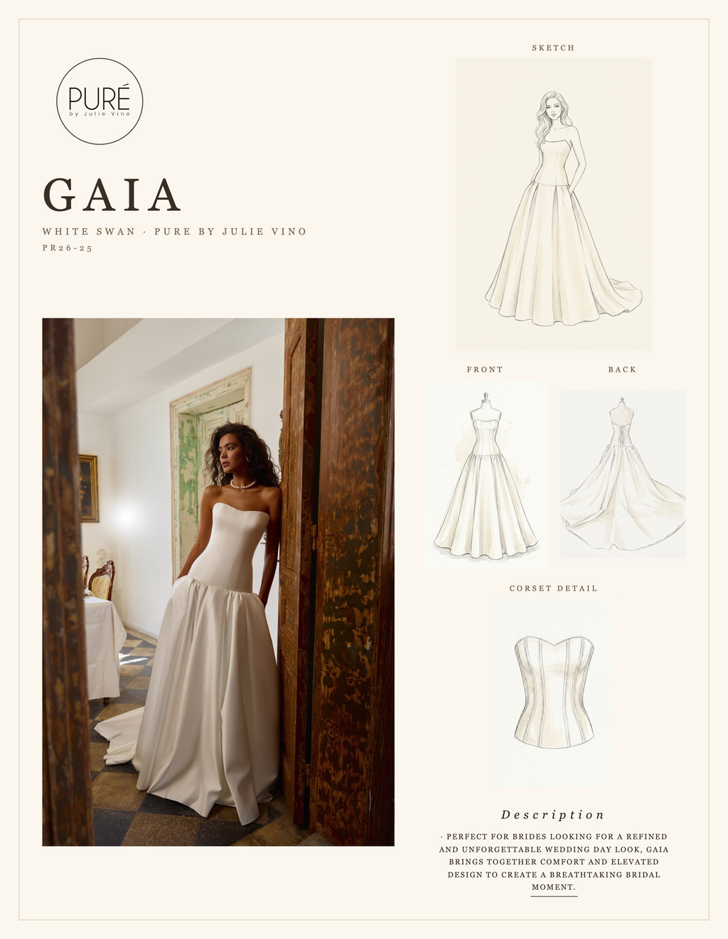 Gaia PR26-25 – Pure by Julie Vino 2026 Wedding Dress